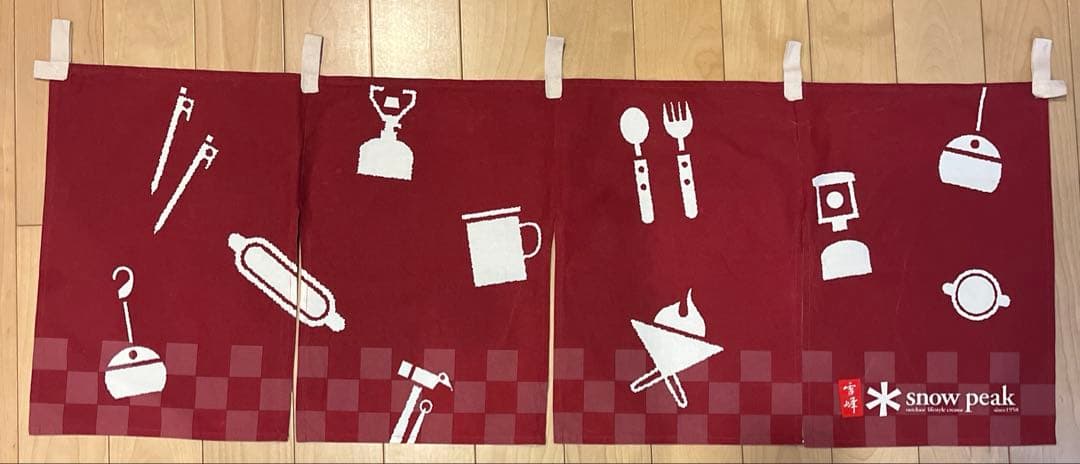 スノーピーク 野簾 Noren のれん レッド FES-041 雪峰祭2014