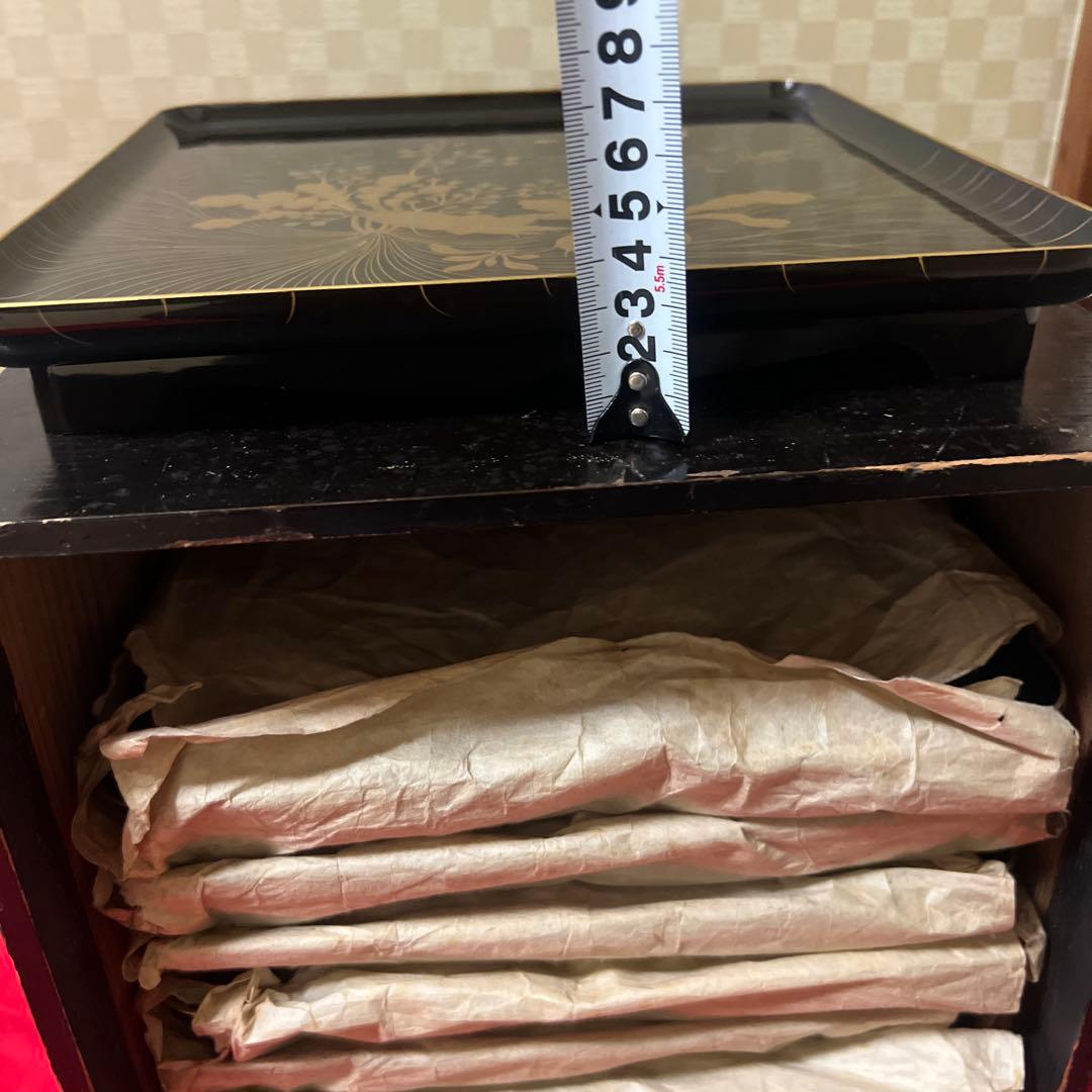 七草蒔絵吸物膳　八客