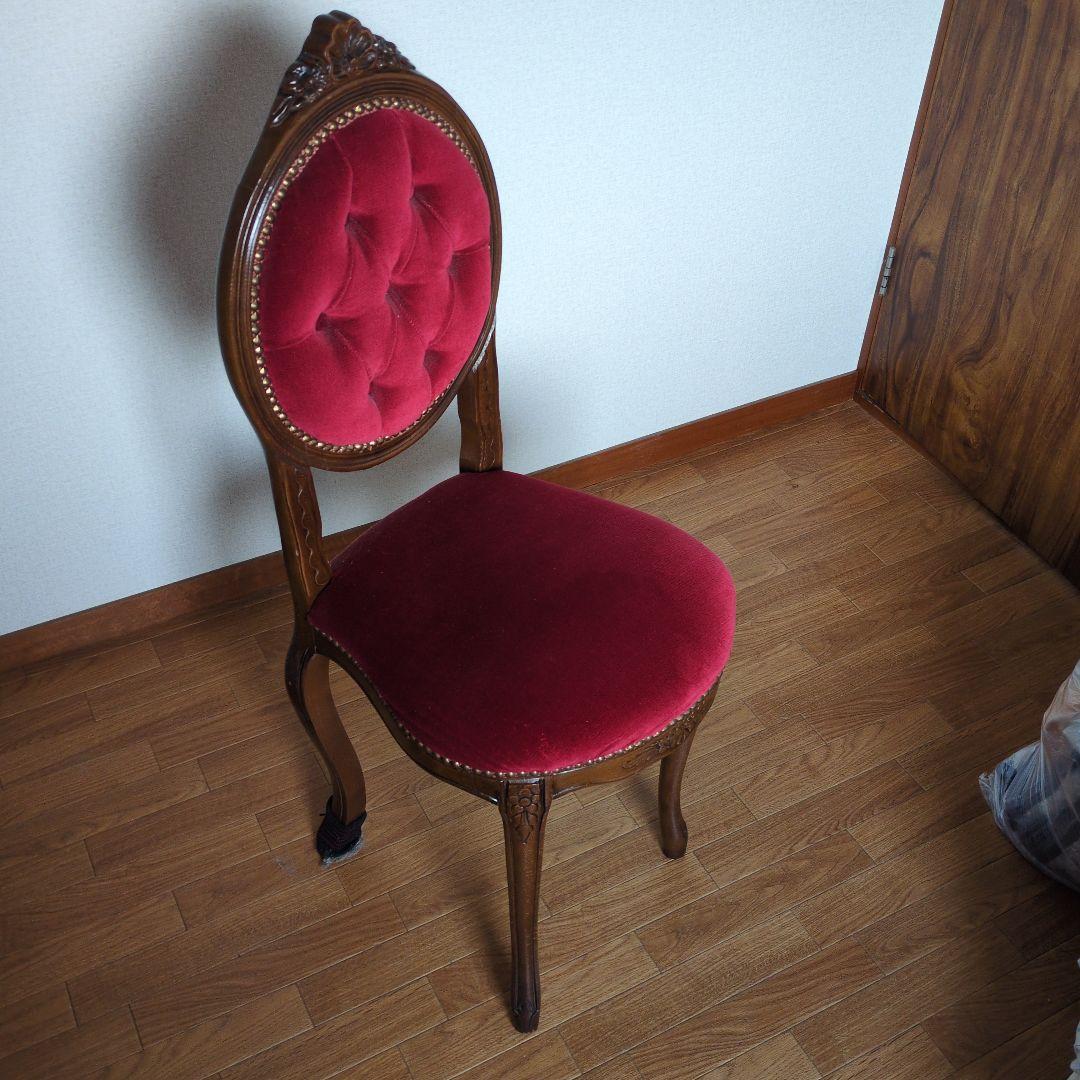 ☆バリ本物 当時物☆昭和レトロなアンティーク調 猫脚 ロココ調 チェア