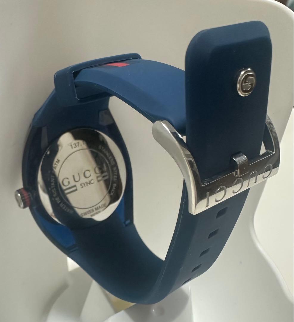 GUCCI SYNC YA137104A 腕時計 ネイビー