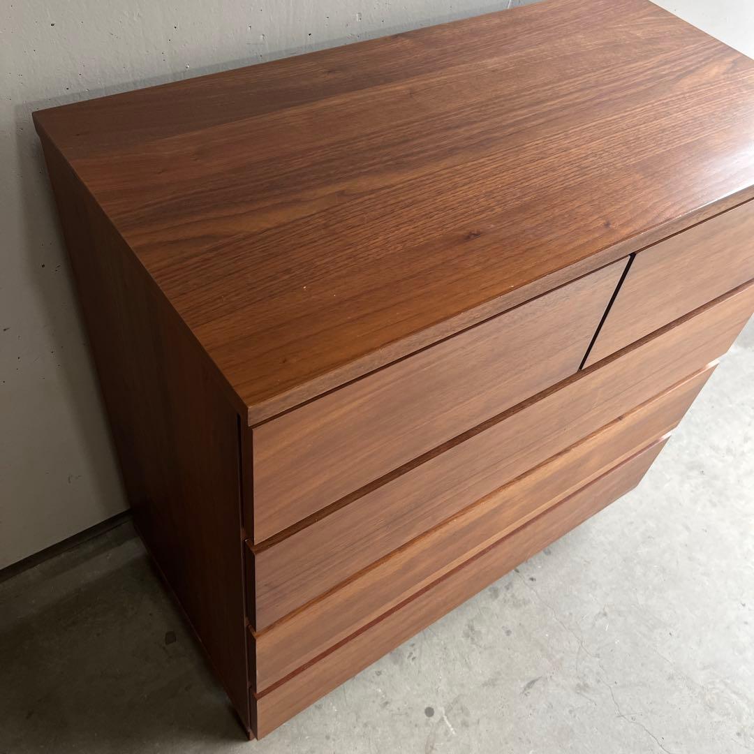 美品・廃盤希少☆無印 4段チェスト・ウォールナット材