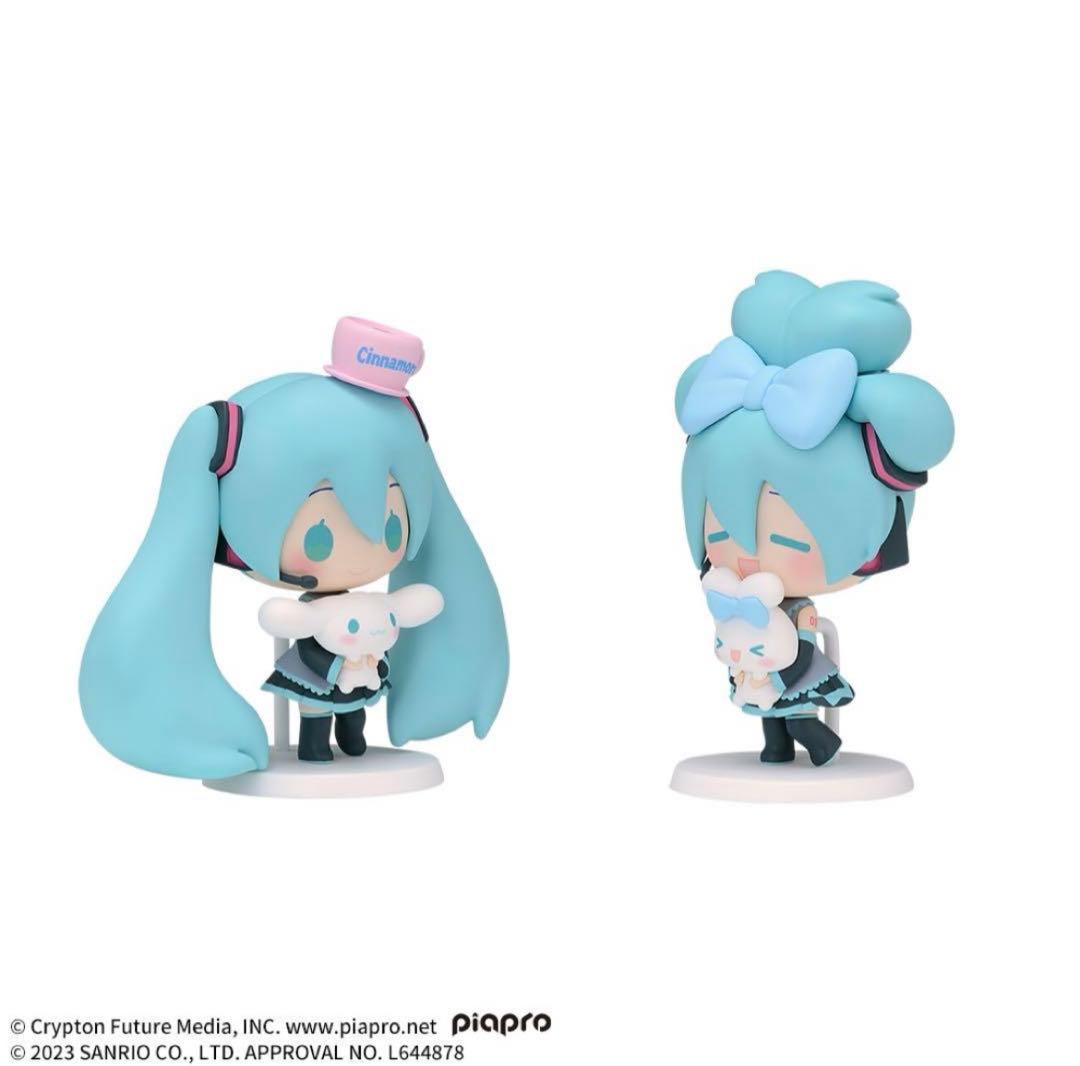 非売品・新品未開封】 初音ミク×シナモロール ミニフィギュア 2種