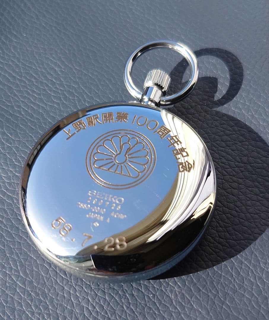 稼働】上野駅開業100周年 刻印あり セイコー SEIKO 鉄道時計 懐中時計