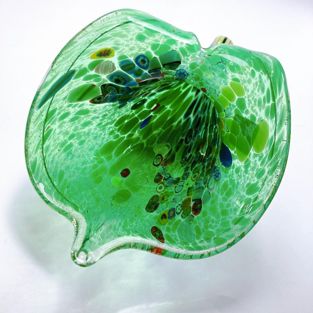 希少】ムラノ ミルフィオリ シェル モチーフ オブジェ ムラーノ|1498