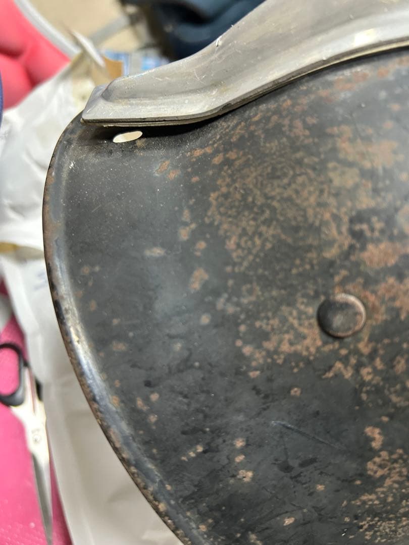 中国古美術 金属製ヘルメット 純銅製 純手作り 極細工 鏨刻 旧家蔵出 唐物