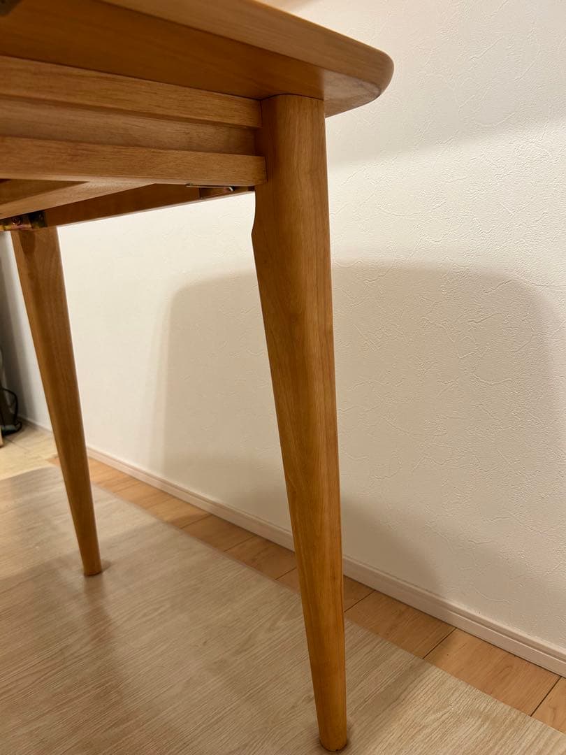 ナチュラルウッド 折りたたみダイニングテーブル