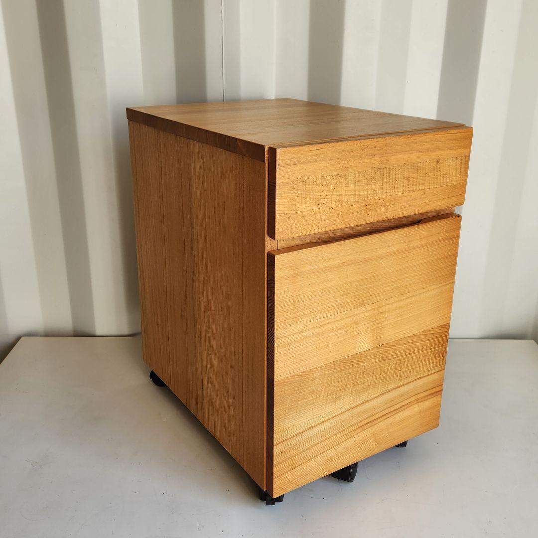 無印良品 デスクキャビネット タモ材 廃盤モデル 無印良品 木製 デスク