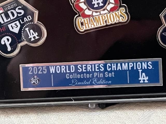 大谷翔平ドジャース25WSチャンピオン5PINラペルピンパッチセットUS限定品