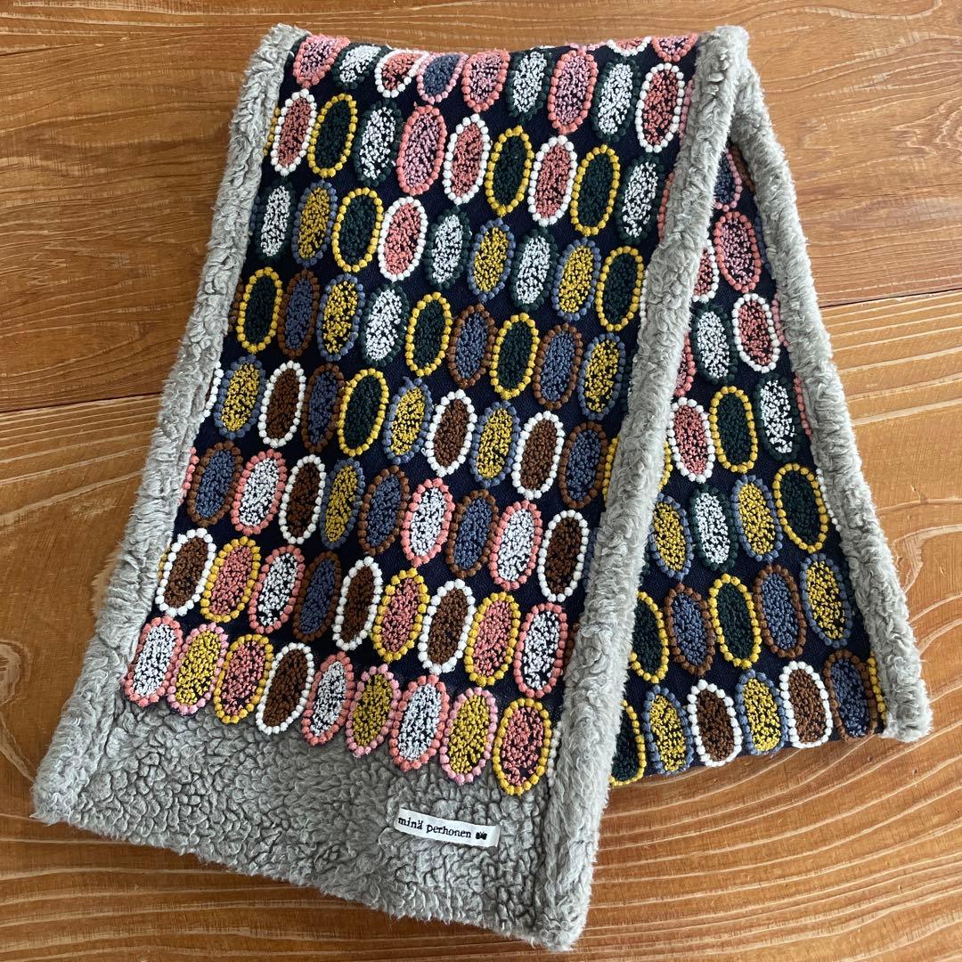 ミナペルホネン mina perhonen tarte マフラー 刺繍 ストール