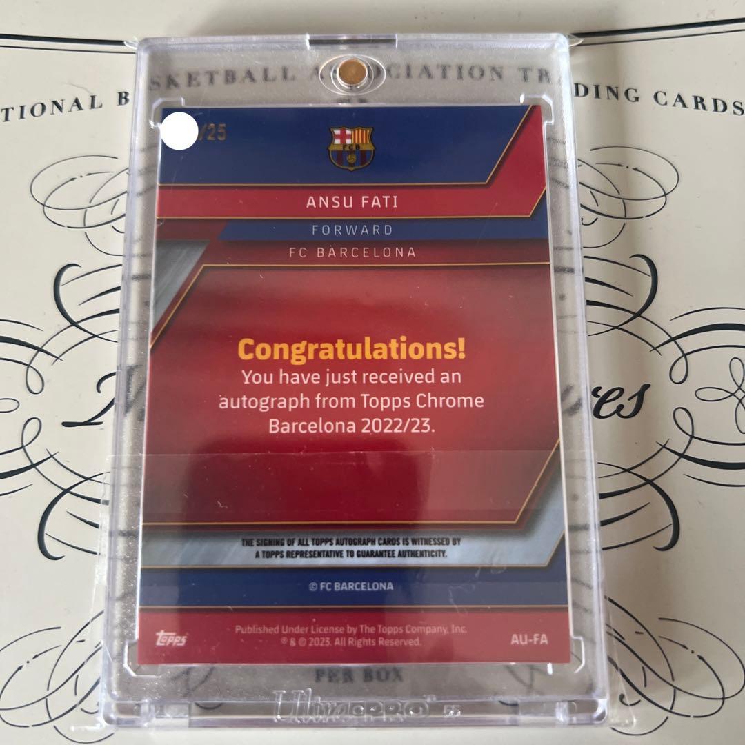 アンス ファティ Topps Chrome 直筆サイン 25枚限定