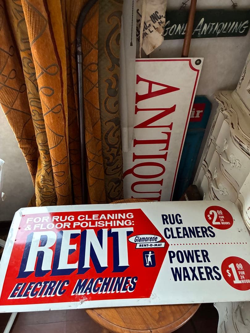 アンティーク サイン プレート 大きな 看板 RENT アメリカ レア 楽天