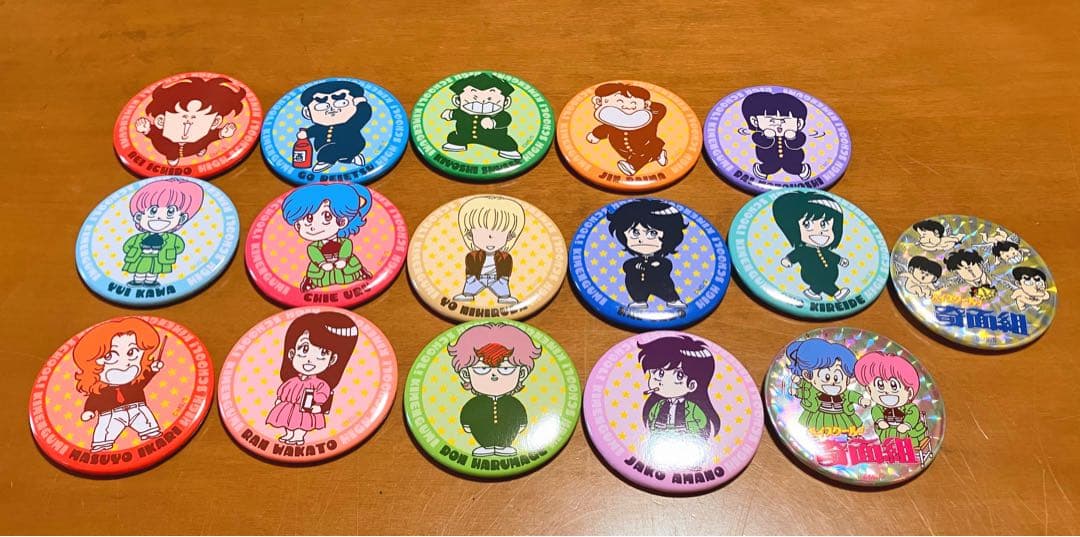 ハイスクール！奇面組　缶バッジ 全16種コンプリートセット ハイスクール！奇面組/ブラインド缶バッジ 全16種(単品販売)｜墓場の