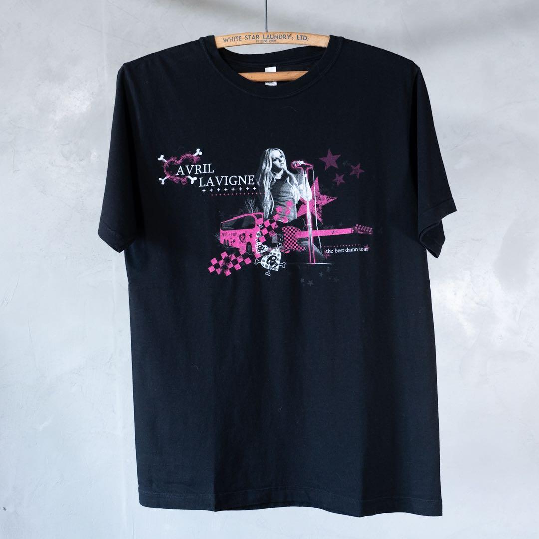 アヴリル・ラヴィーン Tシャツ レア 黒 M used アヴリル・ラヴィーン T