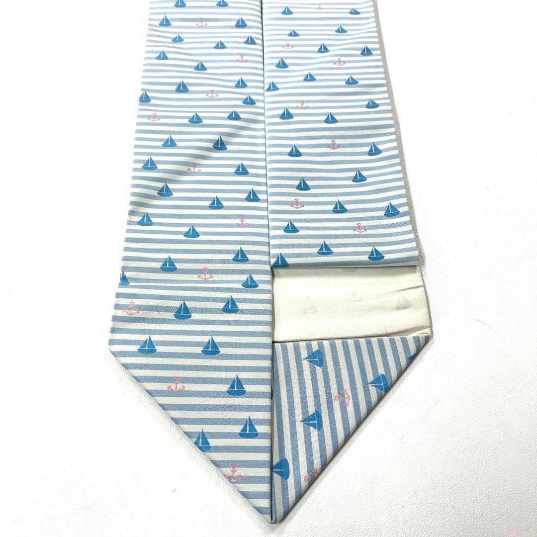 帯4568○田中伝謹製 高級正絹 名古屋仕立て 名古屋帯 ヨット イカリ マリン