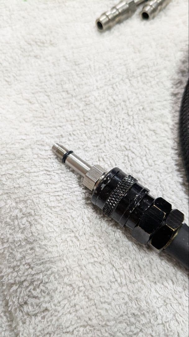 HPAホース　外部ソース　Co2　ワンタッチコネクタ　マルイマガジンアダプター