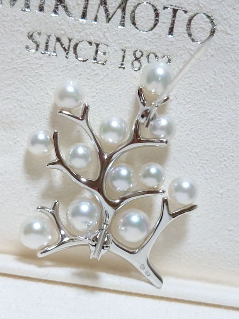 MIKIMOTO 幸福の木ブローチ SILVER アコヤ真珠付き