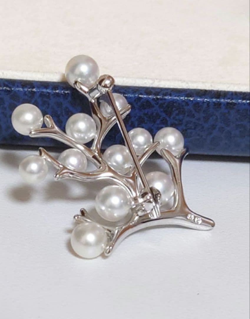 MIKIMOTO 幸福の木ブローチ SILVER アコヤ真珠付き