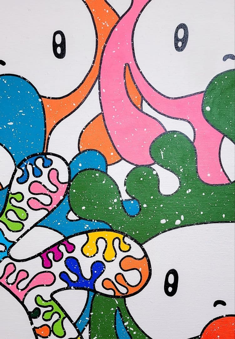 ★鈴木哲也★S25(803×803mm)アクリル原画1点物★送料無料#0088