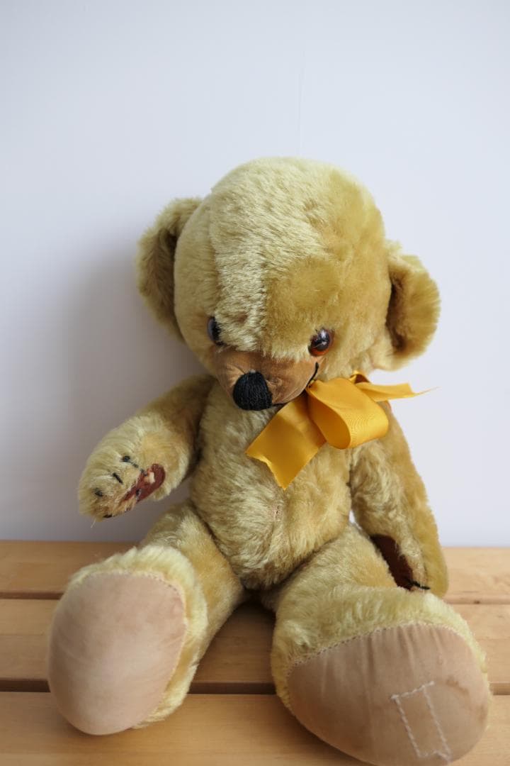 メリーソート　オルゴール付きチーキーベア　46cm　ビンテージベア