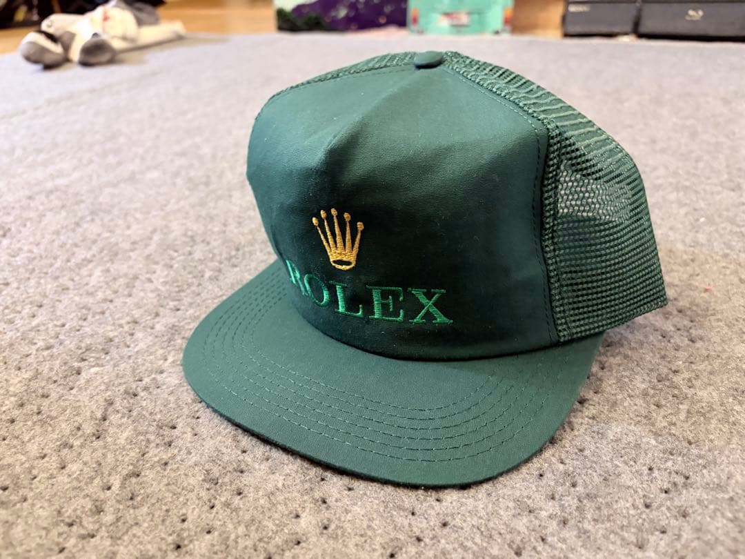 ROLEX グリーン メッシュキャップ Rolex Trucker Cap Mesh Green Logo Hat from Japan | eBay