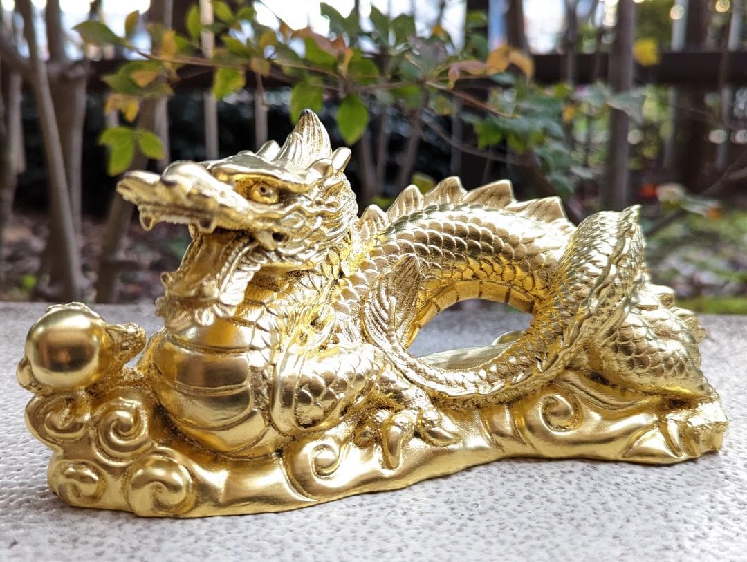 期間限定特価】【商売繁盛金運上昇】金龍 純金箔 荒波々幾（アラハバキ