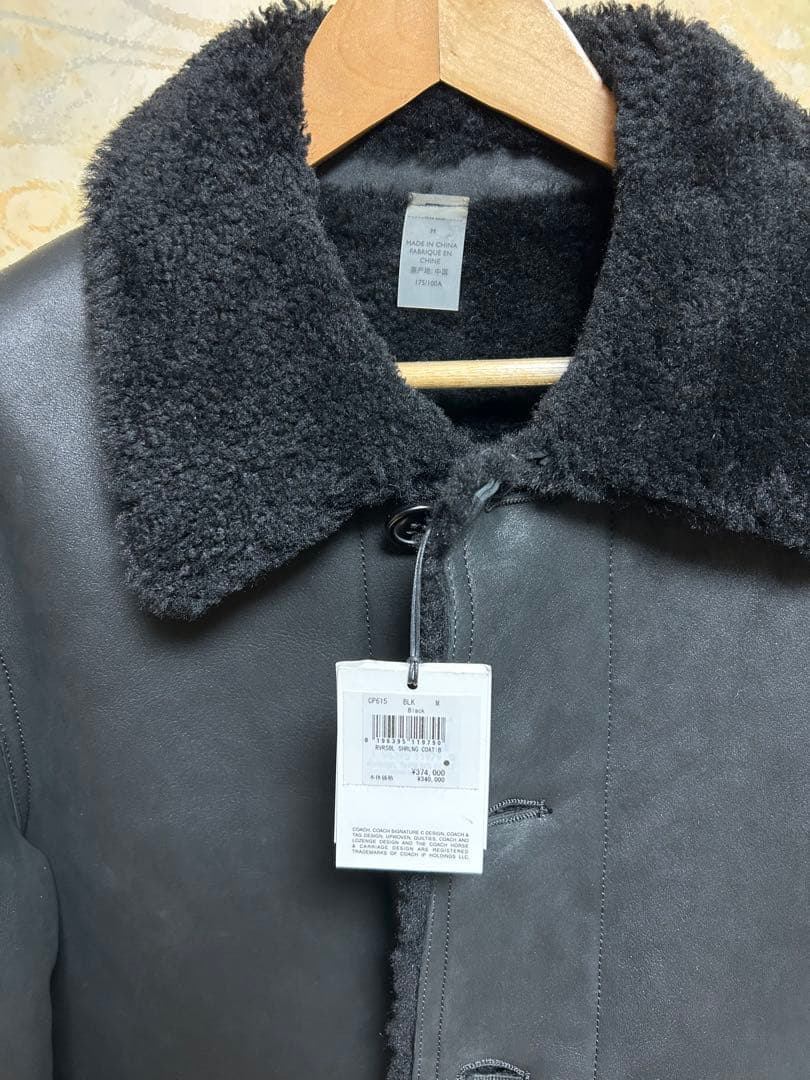 【新品 sizeＭ】coach（コーチ）リバーシブルシアリングコート