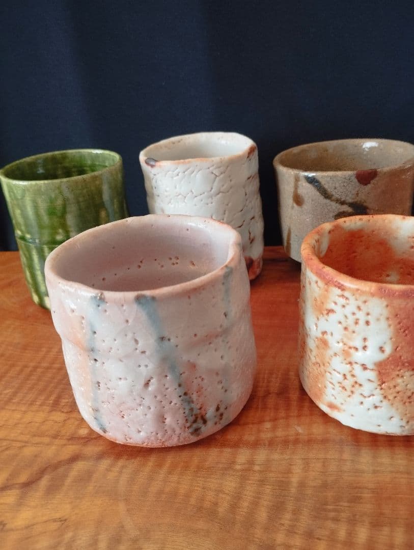 人間国宝　加藤孝造　志野湯呑