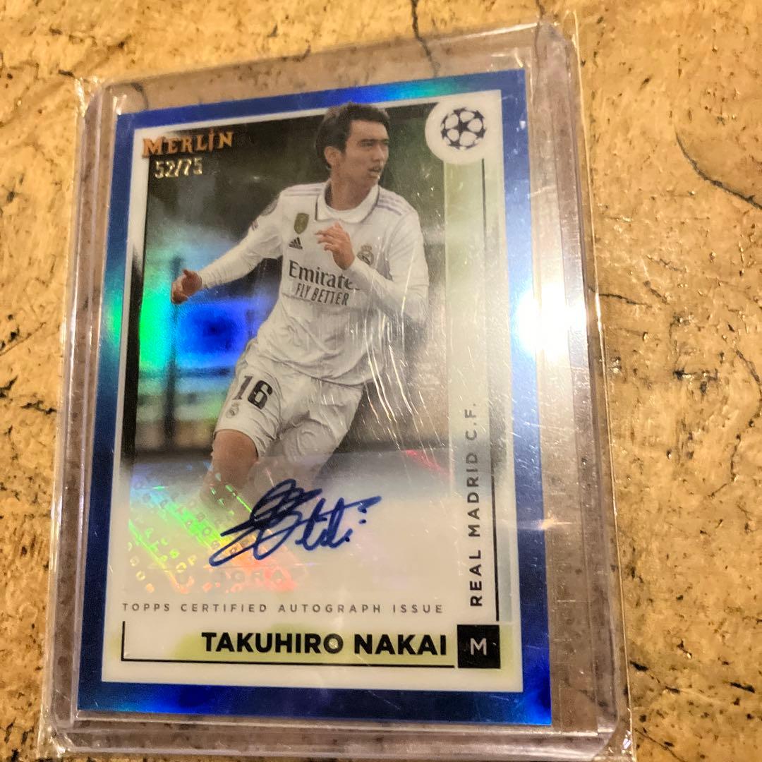 75枚限定 2022-23 TOPPS 中井卓大 直筆サイン カード AUTO