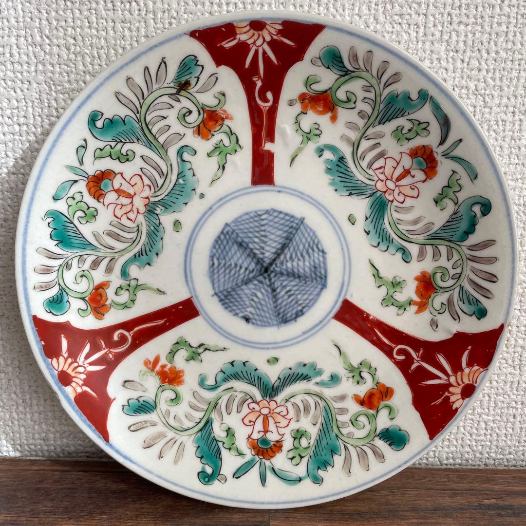 明治〜大正期 色絵皿 5枚揃い 伊万里様式 生活骨董 雑貨 コレクション