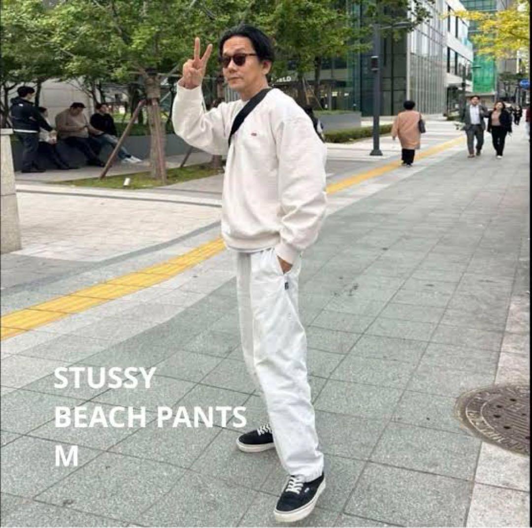 野村訓一着用 STUSSY BRUSHED BEACH PANT BONE - メルカリ