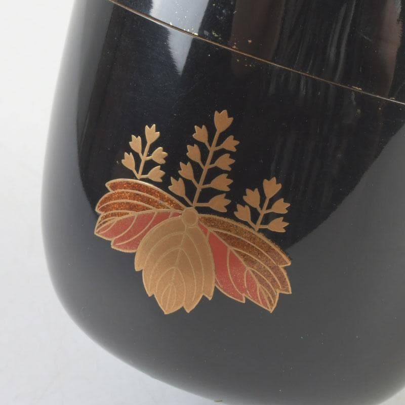 茶道具 松村建作 高台寺蒔絵 内金溜 棗 共箱 V 9287