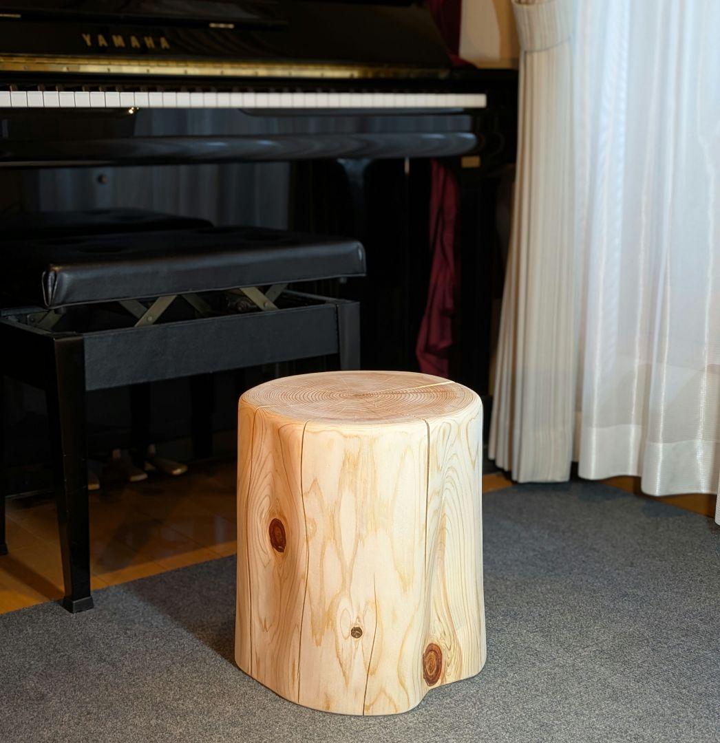 檜　切り株　丸太　椅子　スツール　 高さ約36㎝