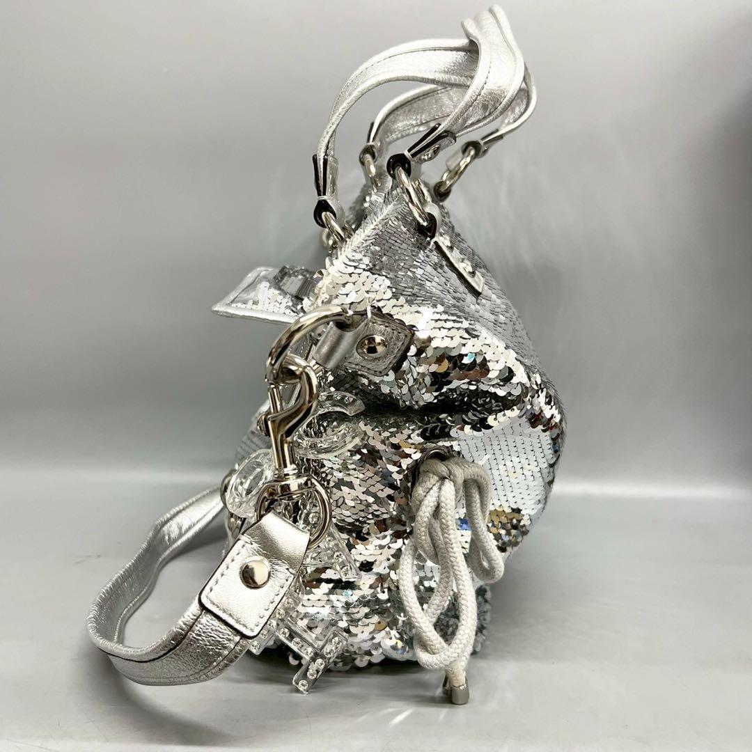 美品 COACH ショルダーバッグ ハンドバッグ スパンコール 13821