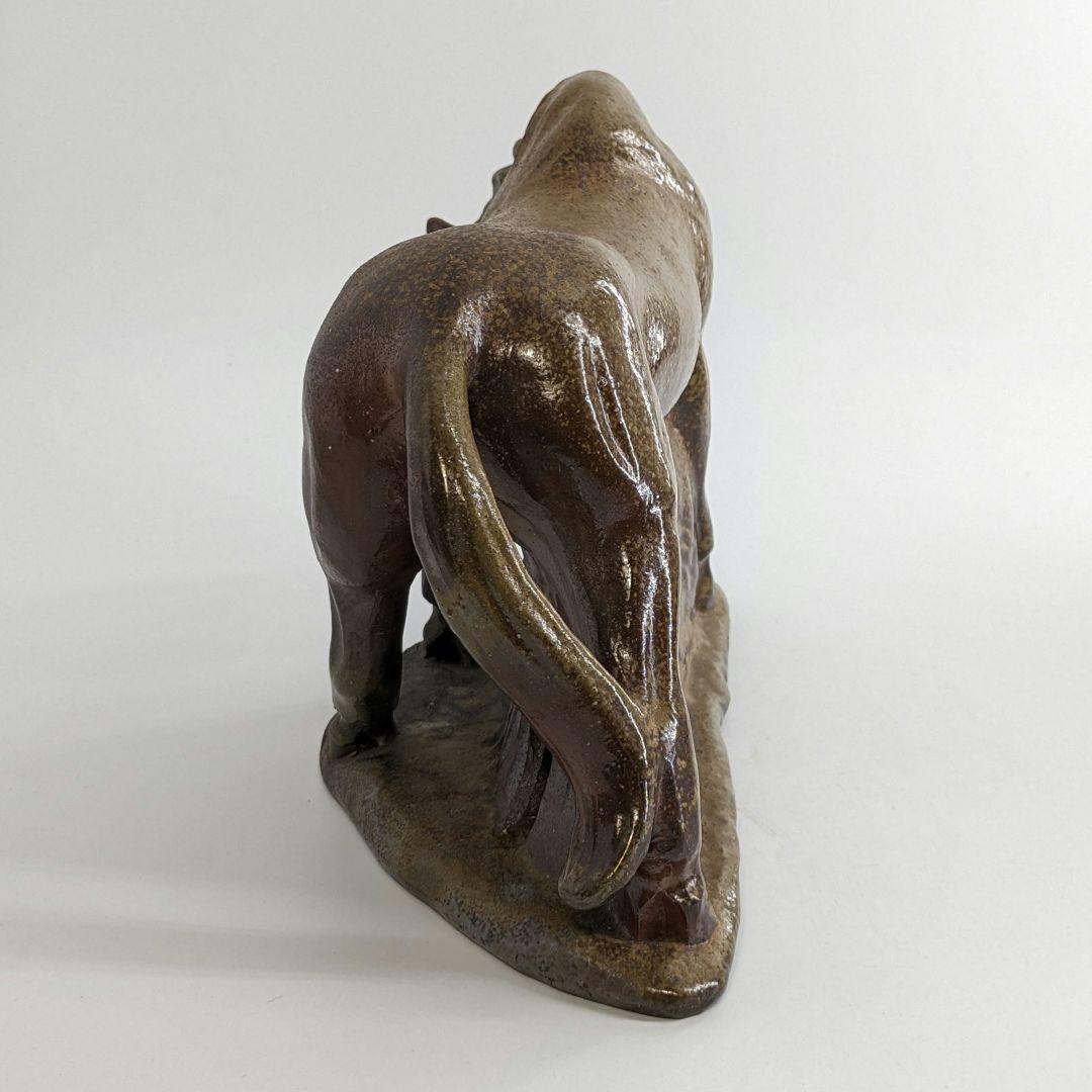 岡山県重要無形文化財 浦上善次 庚午 共箱共布栞 干支置物 馬 ウマ インテリア