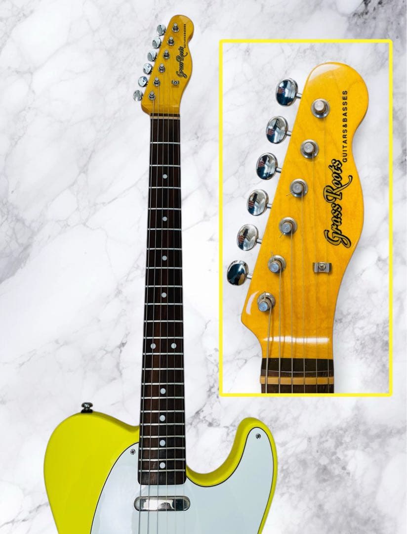 (美品) GrassRoots G-TE-50R イエロー色