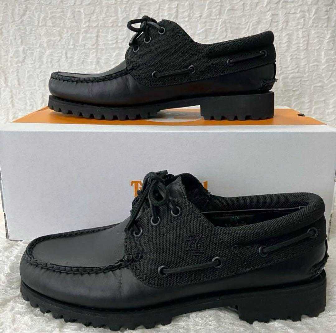 ティンバーランド スリーアイ ボートシューズ ブラック 26cm
