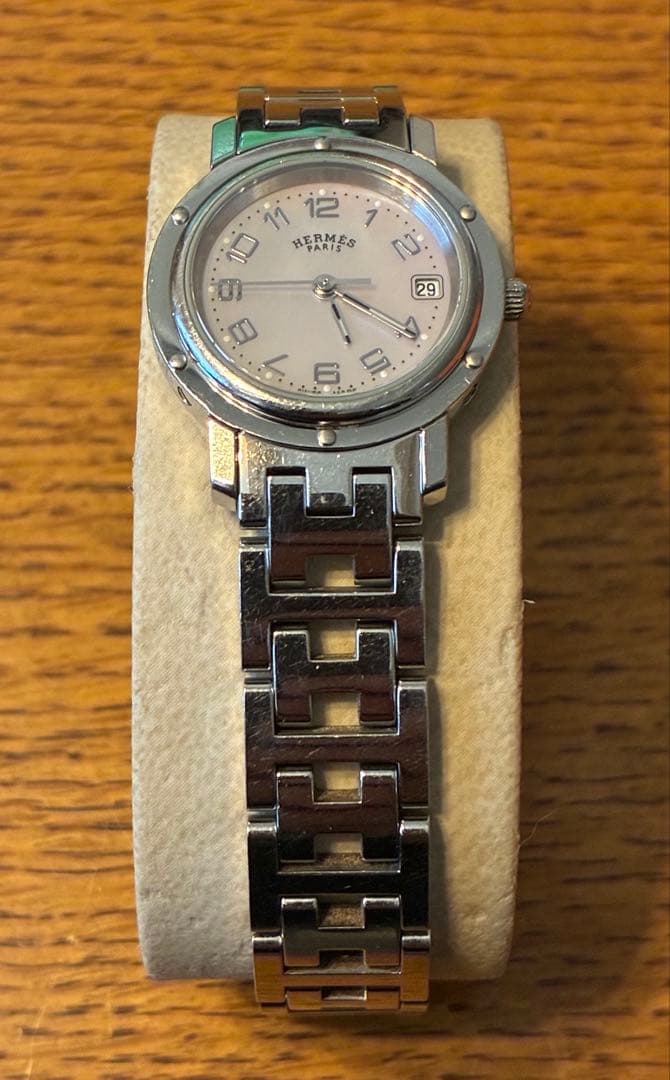 HERMES クリッパー ナクレ ピンクシェル CL4.210 【電池交換済】