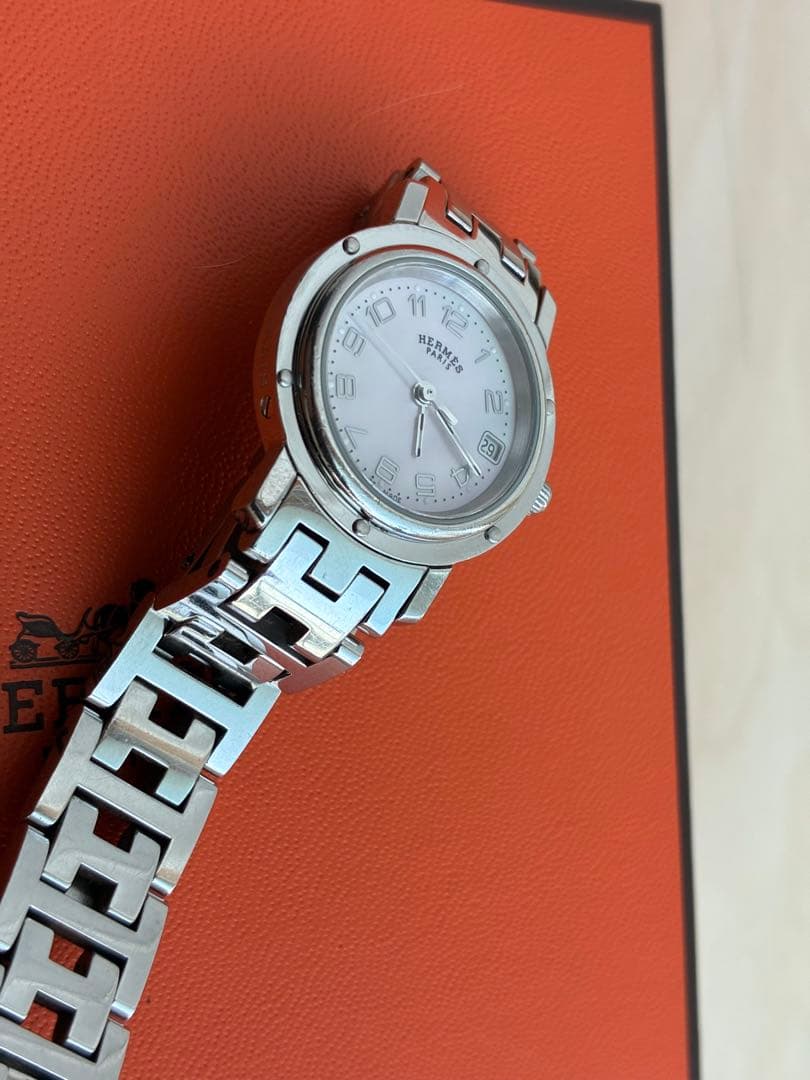 HERMES クリッパー ナクレ ピンクシェル CL4.210 【電池交換済】