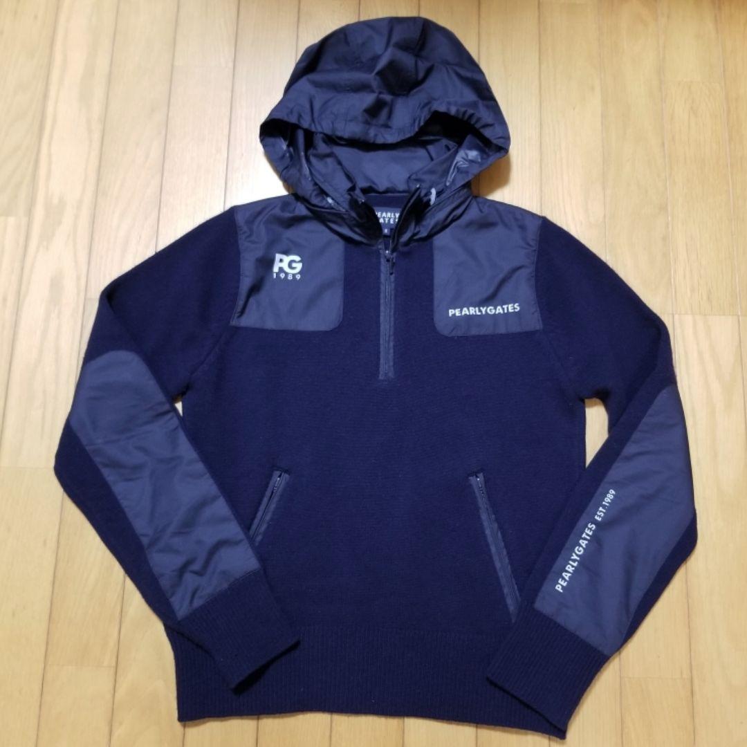 PEARLYGATESパーリーゲイツニットセーター　フード収納カシミヤ混サイズ2
