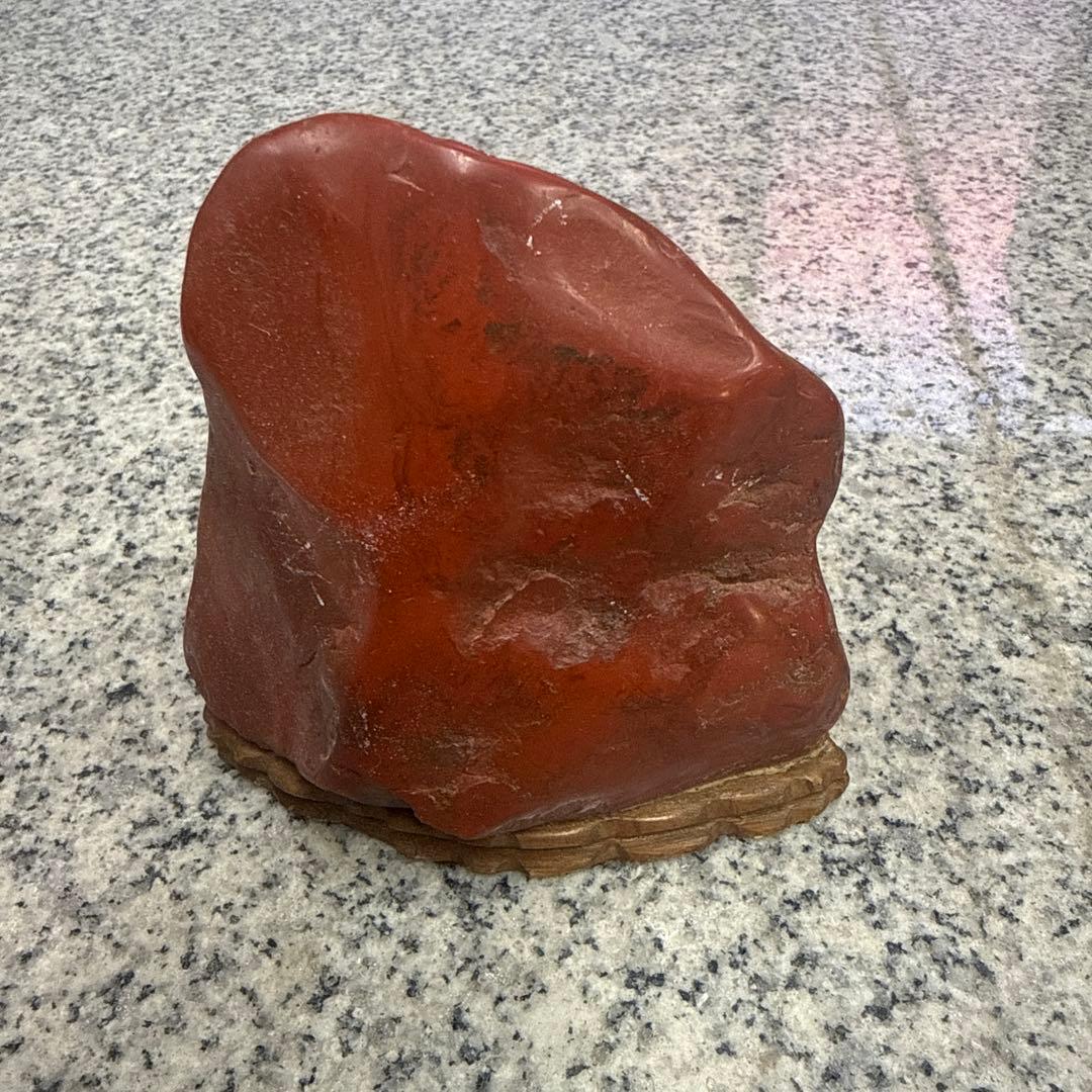 インテリア 置物 石 オブジェ 赤色 赤茶色 岩石 コレクション 化石
