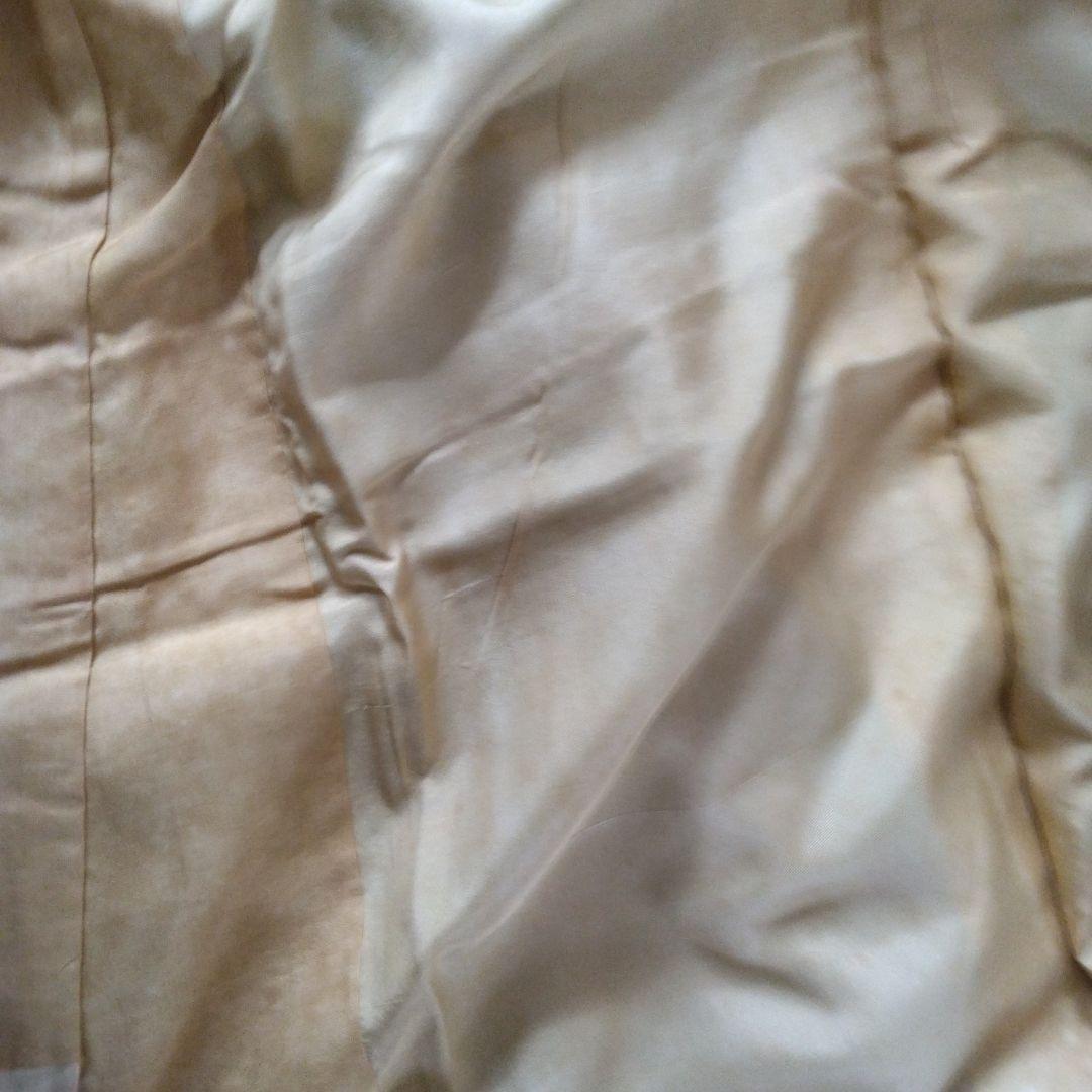 昭和レトロお誂え振袖 群青色 群馬桐生 手染め 正絹 ヴィンテージ着物