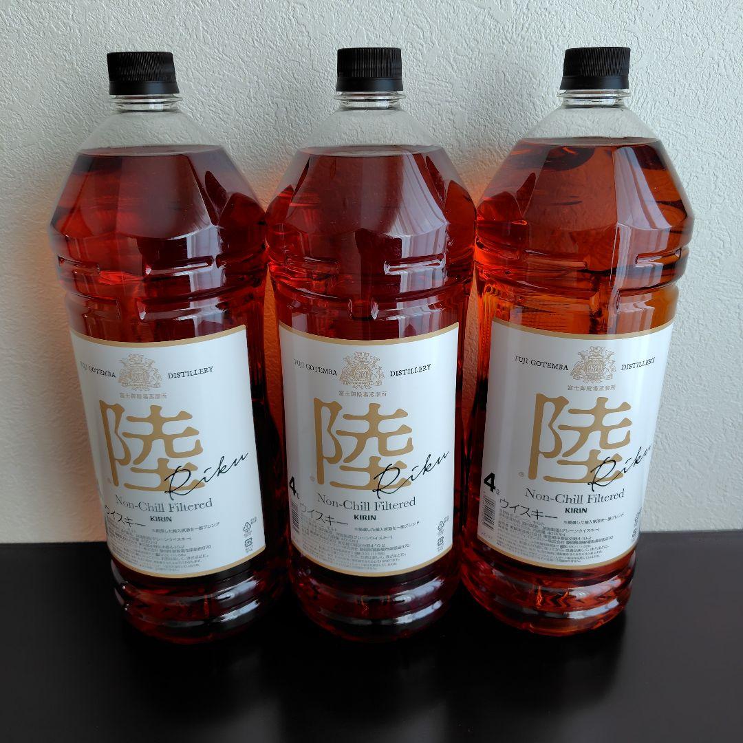 陸 ウイスキー 4L3本