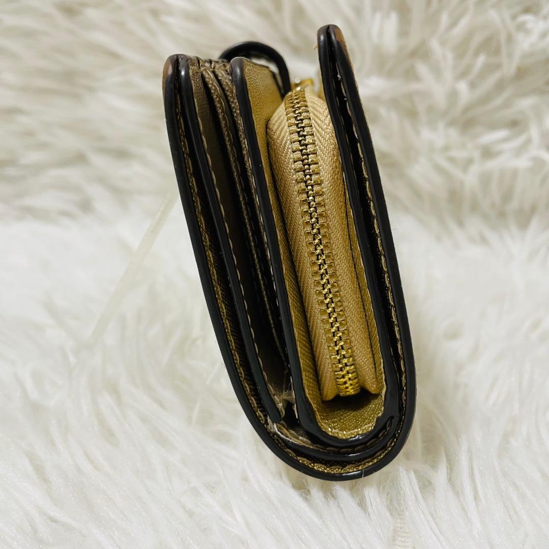 MICHAEL KORS 二つ折り財布 ゴールド レザー - メルカリ