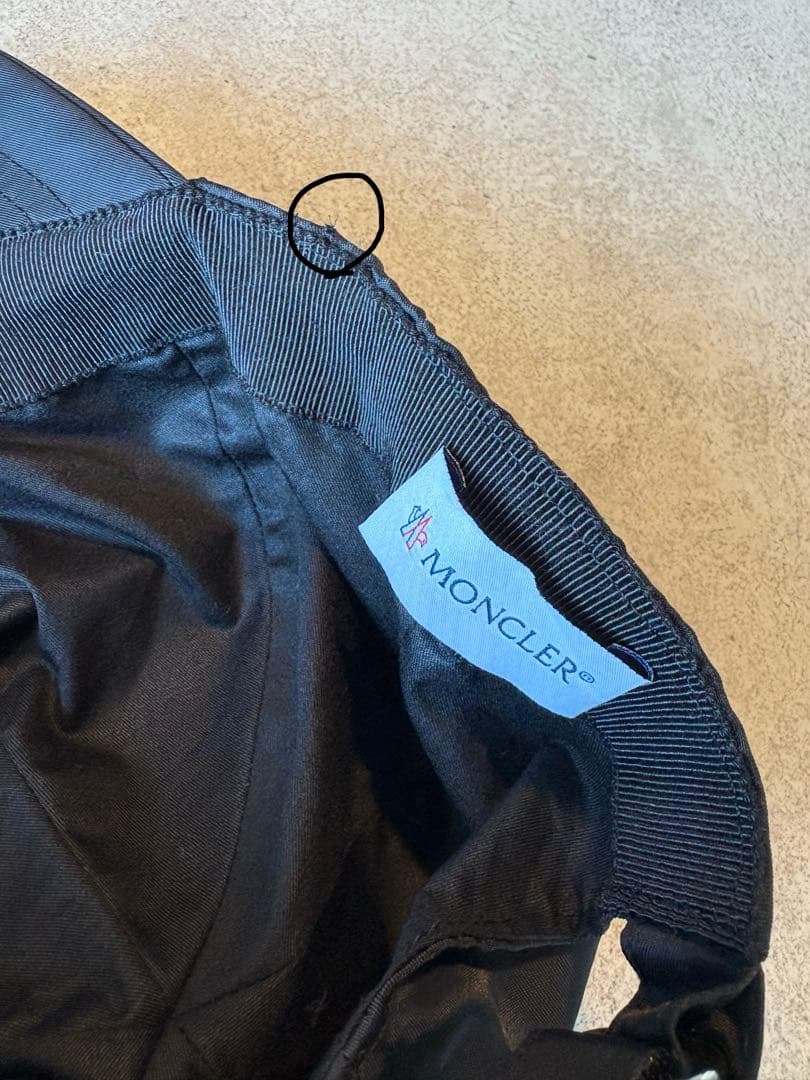 MONCLER モンクレール キャップ 黒 クリスタルロゴ 希少モデル MONCLER