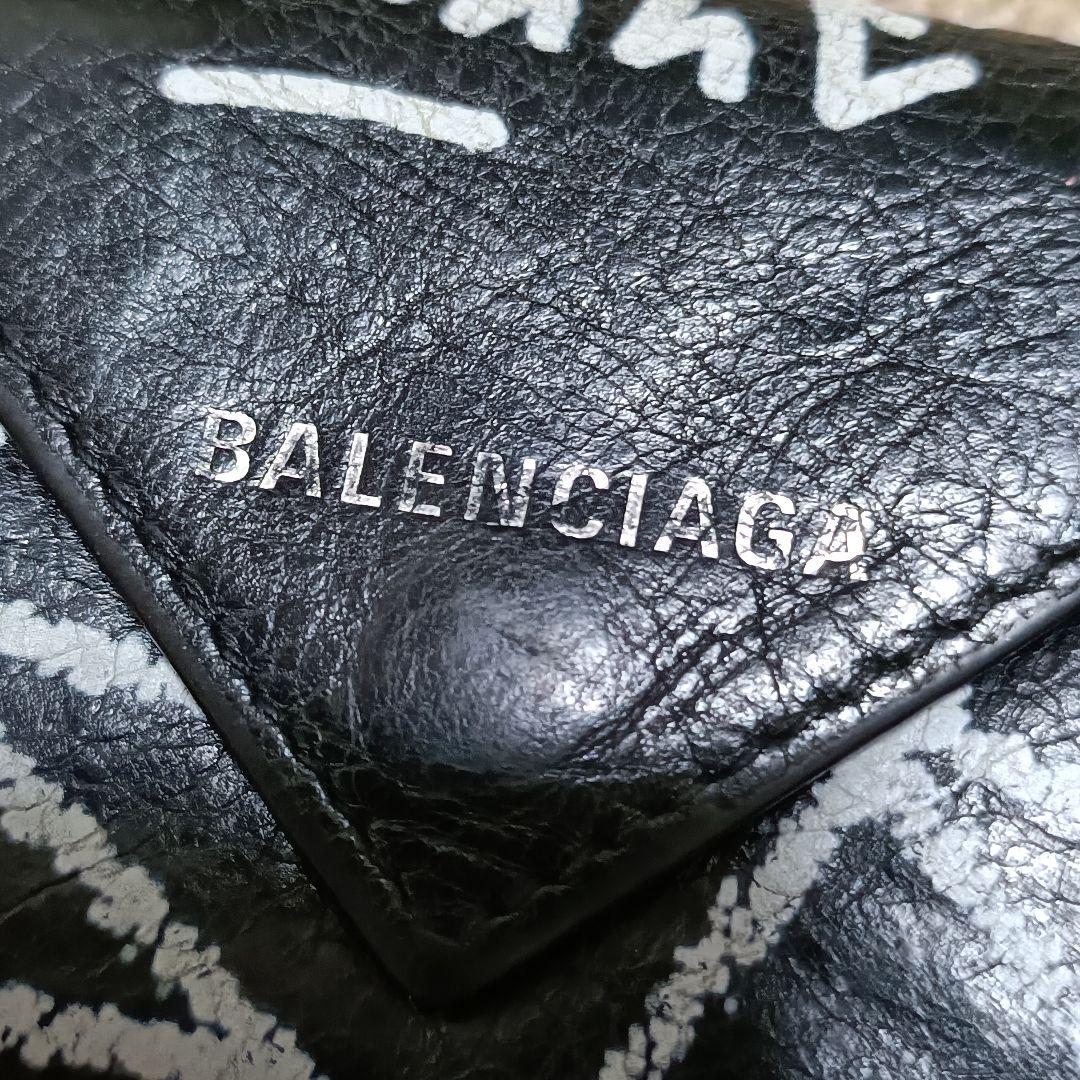 バレンシアガ ペーパーミニウォレット /グラフィティ 三つ折り財布