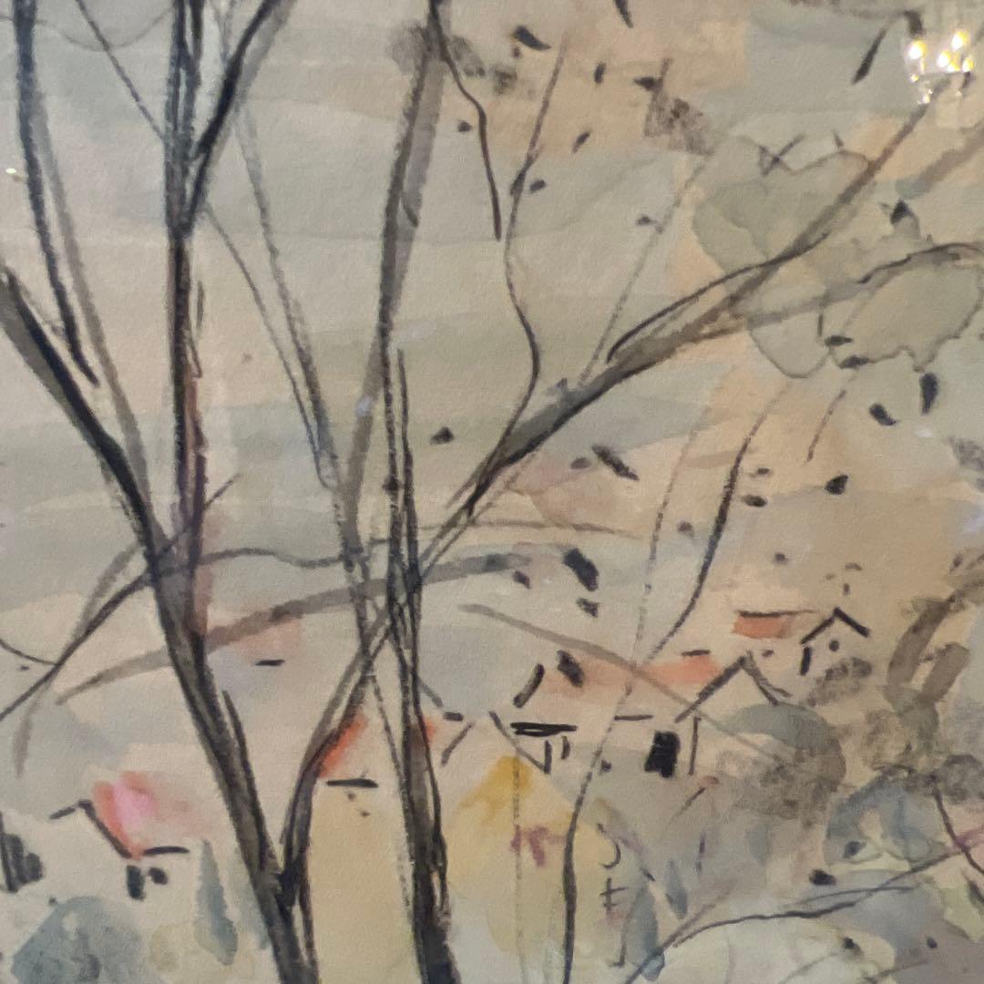 関口俊吾 水彩画 Seki guchi 金色フレーム