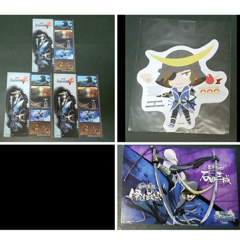 伊達政宗 カプコンカフェ ダイカットステッカー シール ポストカード