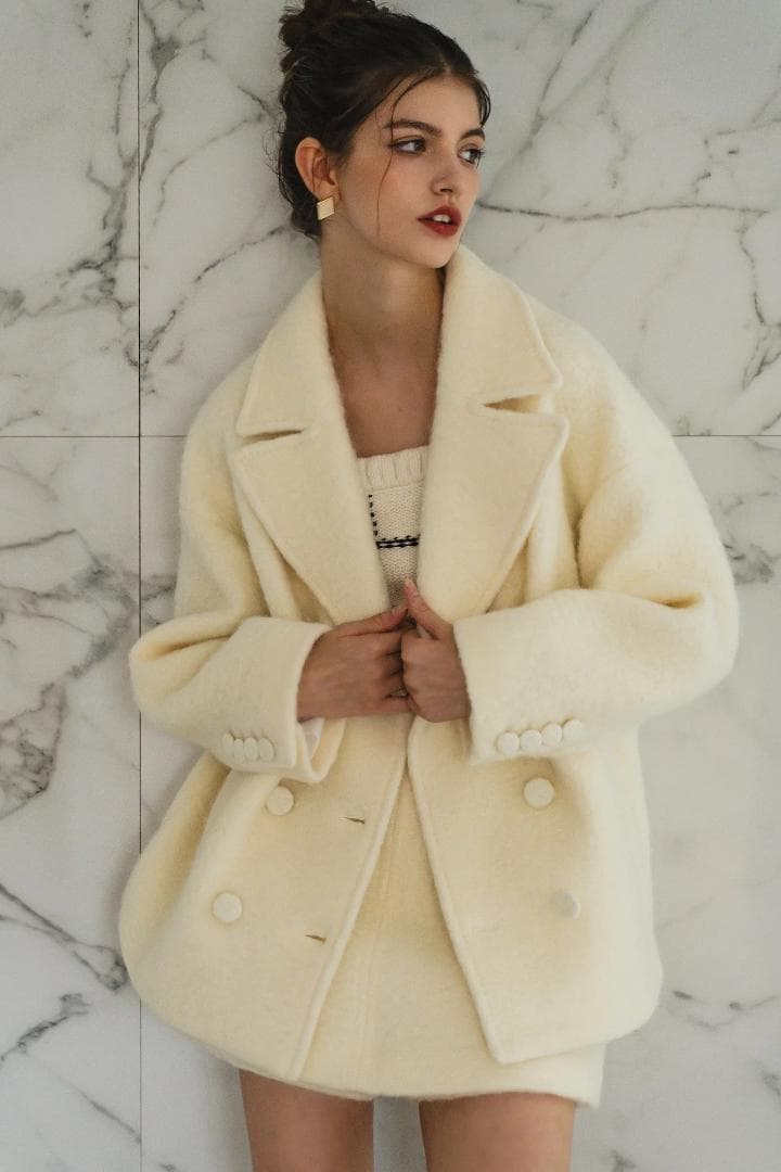 sheller handmade stitch wool jacket coat