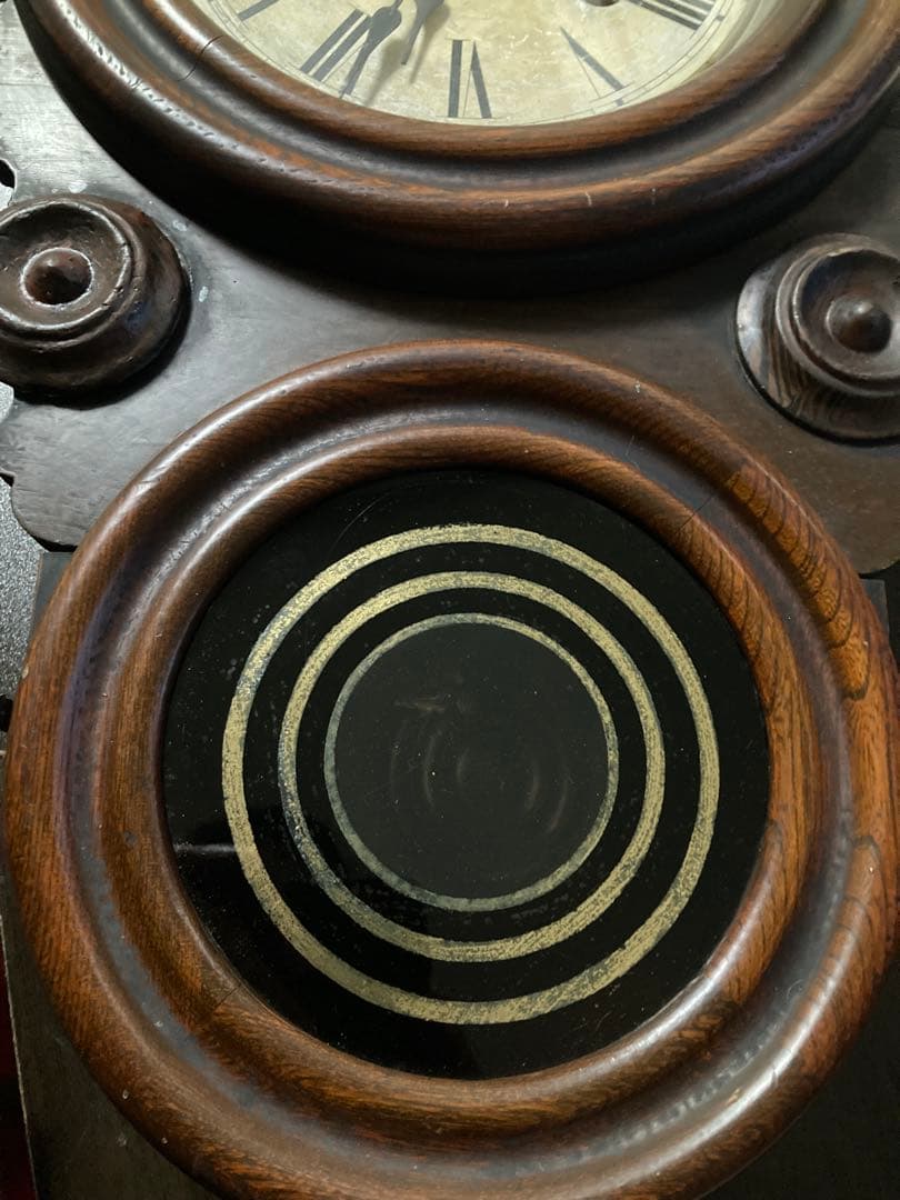 地球馬 尾張時計 ダルマ柱時計 8日巻 ボンボン時計