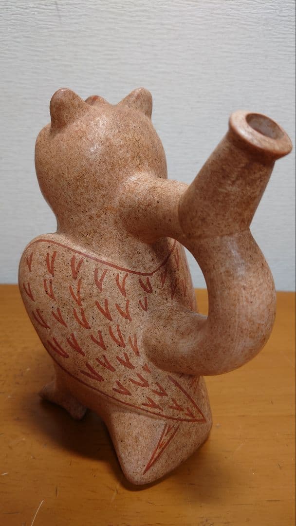 ペルー モチェ文化 フクロウの土器 リプロ品